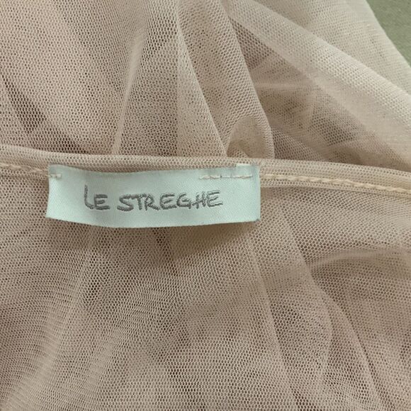 LE STREGHE Romantic Mesh Dress Pink Size S - Picture 5 of 5